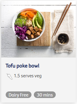 image of a tofu poke bowl recipe 