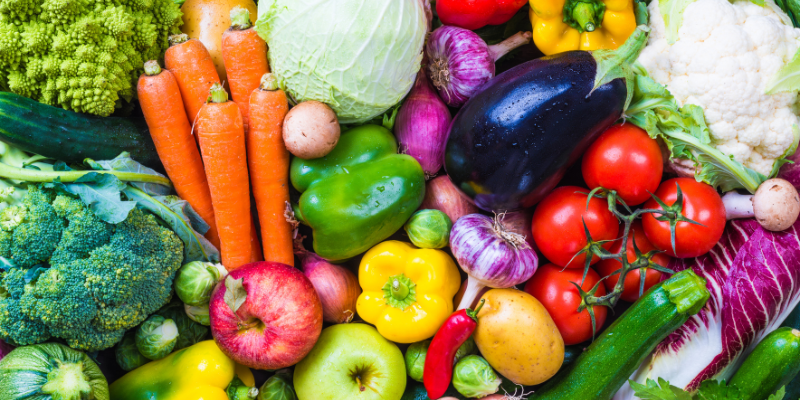 picture of colourful vegetables and fruits